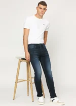 Pepe Jeans Men's Vapour Slim Fit Low RiseTapered Lightly Fade Blue Jeans