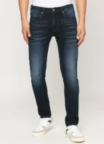 Pepe Jeans Men's Vapour Slim Fit Low RiseTapered Lightly Fade Blue Jeans - Image 2