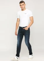 Pepe Jeans Men's Vapour Slim Fit Low RiseTapered Lightly Fade Blue Jeans - Image 6