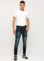 PEPE JEANS CHINOX DARK BLUE MID RISE SKINNY JEANS/DENIM PANT - Image 2