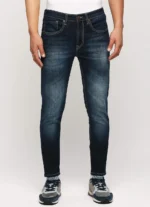PEPE JEANS CHINOX DARK BLUE MID RISE SKINNY JEANS/DENIM PANT - Image 3