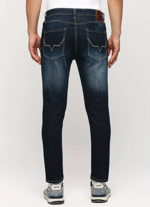 PEPE JEANS CHINOX DARK BLUE MID RISE SKINNY JEANS/DENIM PANT - Image 4