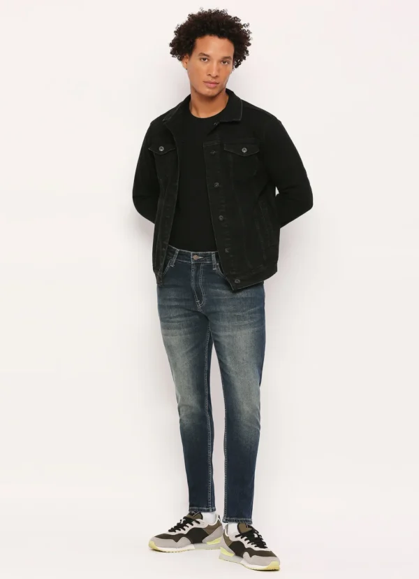 PEPE JEANS CHINOX DARK BLUE MID RISE SKINNY JEANS/DENIM PANT - Image 7