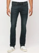 VAPOUR DARK BLUE MID RISE SLIM FIT JEANS - Image 2