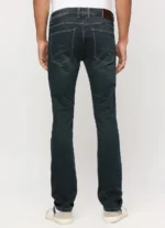 VAPOUR DARK BLUE MID RISE SLIM FIT JEANS - Image 3