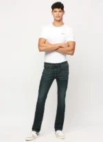 VAPOUR DARK BLUE MID RISE SLIM FIT JEANS - Image 6