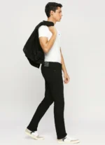 VAPOUR BLACK MID RISE SLIM FIT JEANS - Image 2