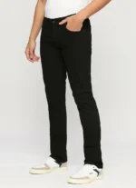 VAPOUR BLACK MID RISE SLIM FIT JEANS