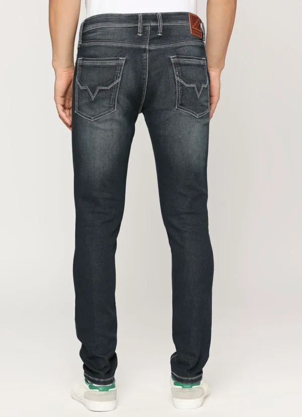 PEPE JEANS CHINOX DARK BLUE MID RISE SKINNY JEANS/DENIM PANT - Image 3