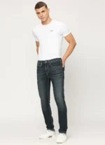 PEPE JEANS CHINOX DARK BLUE MID RISE SKINNY JEANS/DENIM PANT - Image 6