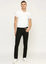 TAPERED VAPOUR BLACK LOW WAIST SLIM FIT JEANS - Image 6