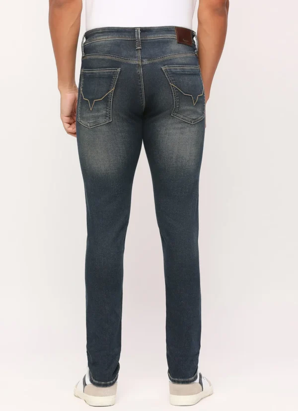 PEPE JEANS CHINOX DARK BLUE MID RISE SKINNY JEANS/DENIM PANT - Image 3