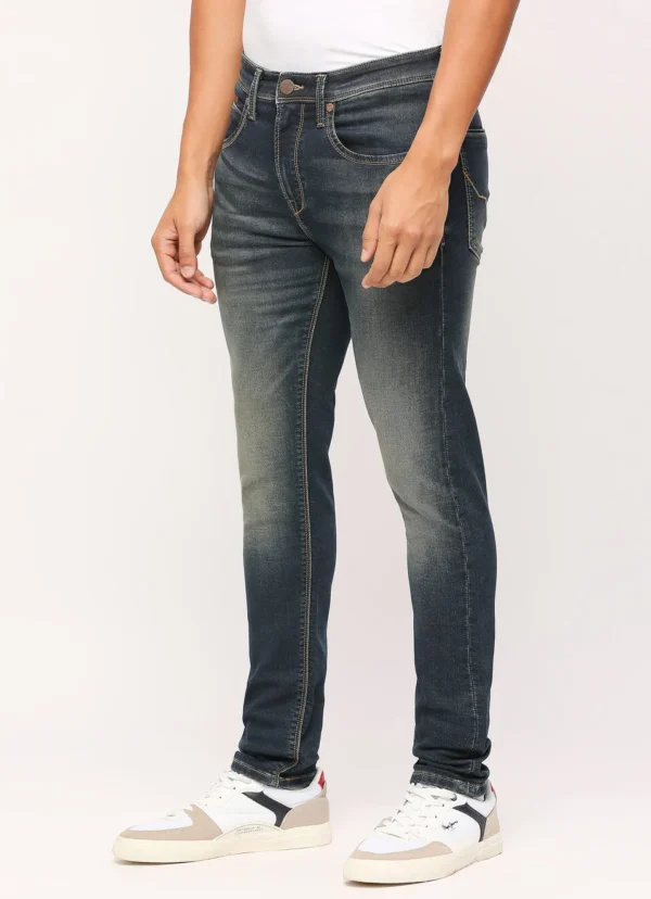 PEPE JEANS CHINOX DARK BLUE MID RISE SKINNY JEANS/DENIM PANT - Image 4