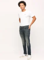 PEPE JEANS CHINOX DARK BLUE MID RISE SKINNY JEANS/DENIM PANT - Image 6