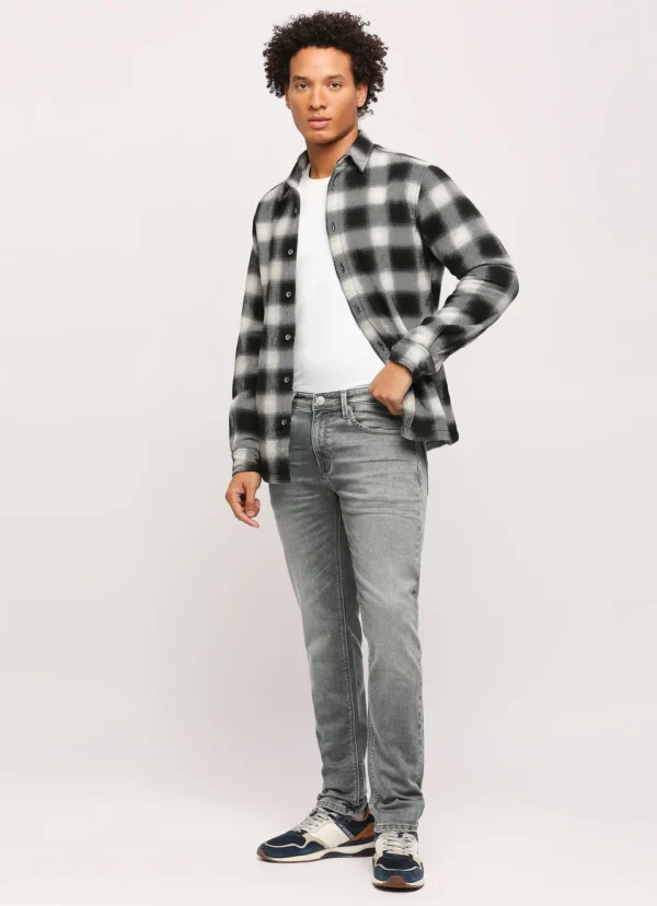 8905875030744_7 Pepe Jeans Men's Vapour Tapor Low Rise Tapered Jeans Grey - Image 7