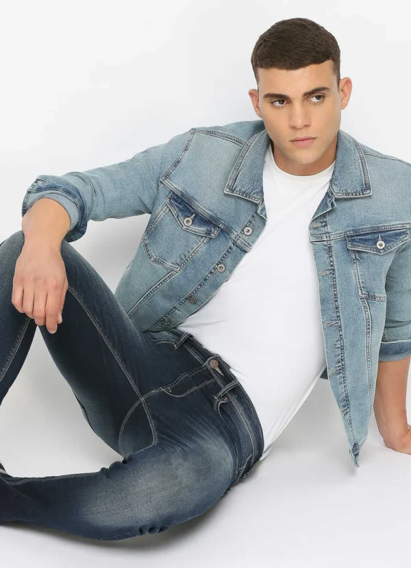 Pepe Jeans Men's Vapour Slim Fit Mid Waist Lightly Fade Jeans - Image 1