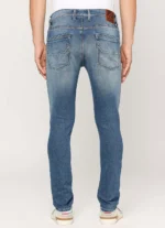 TAPERED VAPOUR BLUE LOW RISE SLIM FIT JEANS - Image 5