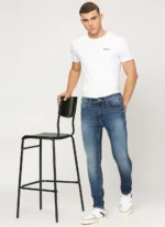 PEPE JEANS CHINOX BLUE MID RISE SKINNY JEANS/DENIM PANT