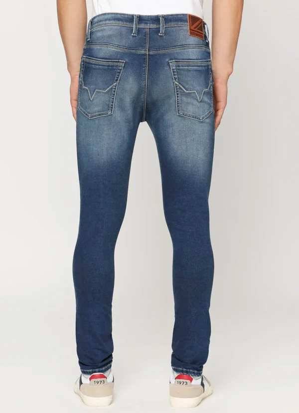 PEPE JEANS CHINOX BLUE MID RISE SKINNY JEANS/DENIM PANT - Image 3