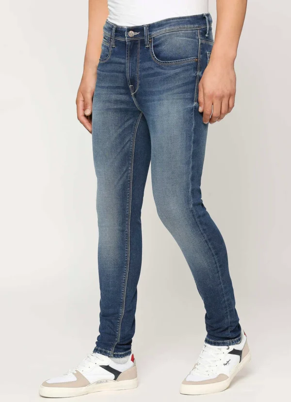 PEPE JEANS CHINOX BLUE MID RISE SKINNY JEANS/DENIM PANT - Image 4