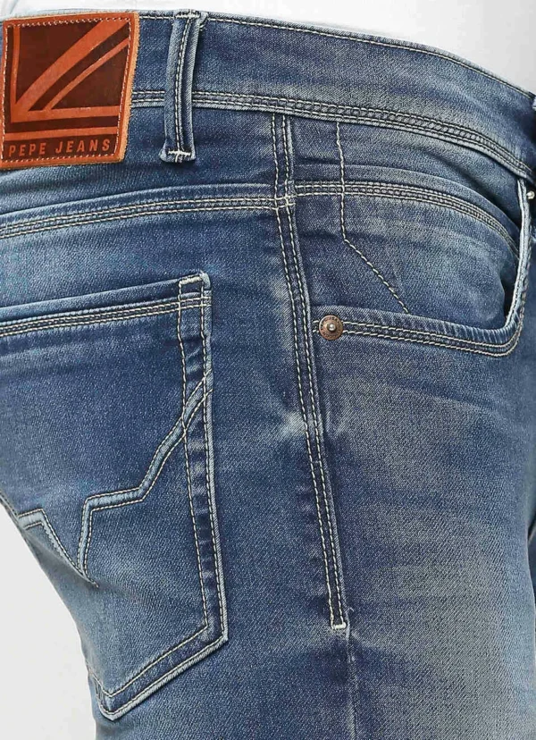 PEPE JEANS CHINOX BLUE MID RISE SKINNY JEANS/DENIM PANT - Image 5