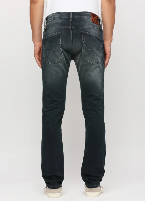 8905875033769_3 Pepe Jeans Men's Vapour Slim Fit Mid Waist Lightly Fade Black Jeans - Image 4