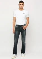 Pepe Jeans Men's Vapour Slim Fit Mid Waist Lightly Fade Black Jeans