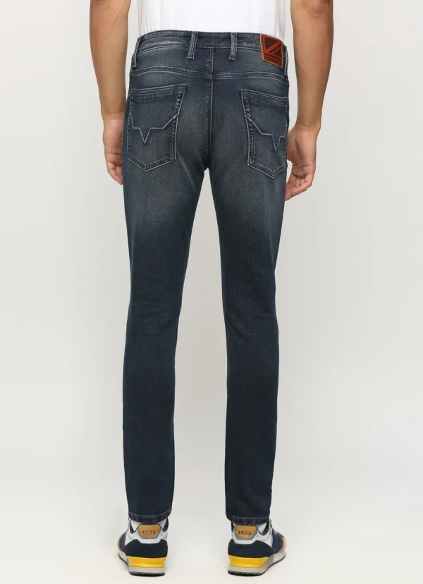 8905875034032_3 PEPE JEANS CHINOX DARK BLUE MID RISE SKINNY JEANS/DENIM PANT - Image 4