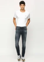 PEPE JEANS CHINOX DARK BLUE MID RISE SKINNY JEANS/DENIM PANT - Image 7