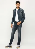 PEPE JEANS CHINOX DARK BLUE MID RISE SKINNY JEANS/DENIM PANT - Image 8