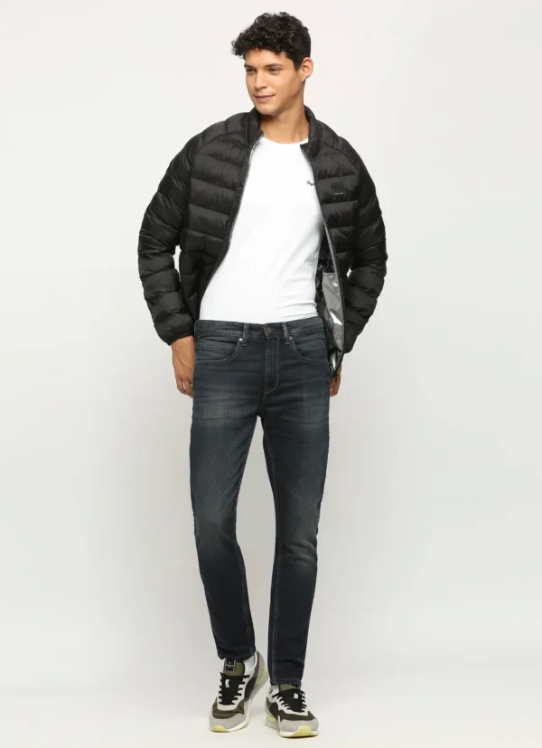 PEPE JEANS CHINOX DARK BLACK MID RISE SKINNY JEANS/DENIM PANT - Image 1