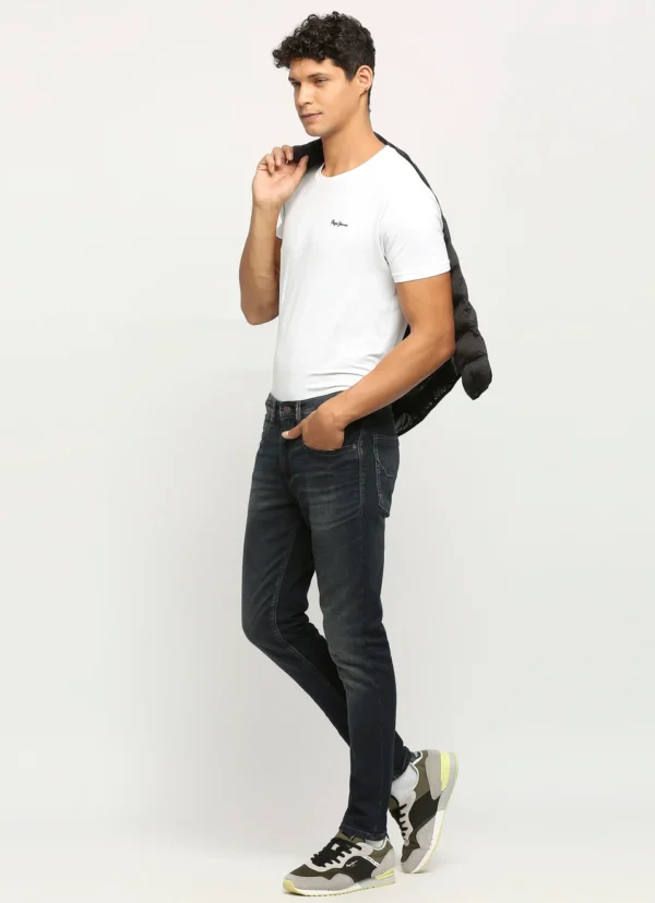 PEPE JEANS CHINOX DARK BLACK MID RISE SKINNY JEANS/DENIM PANT - Image 8