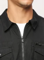 PEPE JEANS BLACK FLAP POCKET FULL SLEEVE SHIRT - Image 5