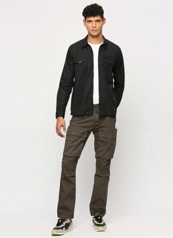 PEPE JEANS BLACK FLAP POCKET FULL SLEEVE SHIRT - Image 6