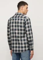 PEPE JEANS BLUE CHECKED FULL SLEEVE SHIRT - Image 4