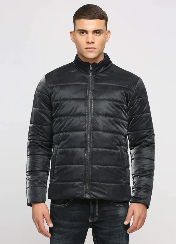 8905875042341_1 PEPE JEANS NAVY CAMO PRINTED KAMACHI FIT PUFFER JACKET - Image 1