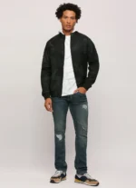 PEPE JEANS GREEN ALL OVER PRINTED LIGHTWEIGHT JACKPOT FIT JACKET - Image 6