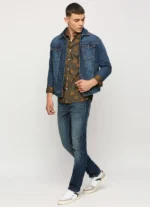 PEPE JEANS OLIVE GREEN PRINTED FULL SLEEVE SHIRT - Image 6