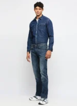 PEPE JEANS DARK BLUE SOLID LONG SLEEVE SHIRT - Image 6