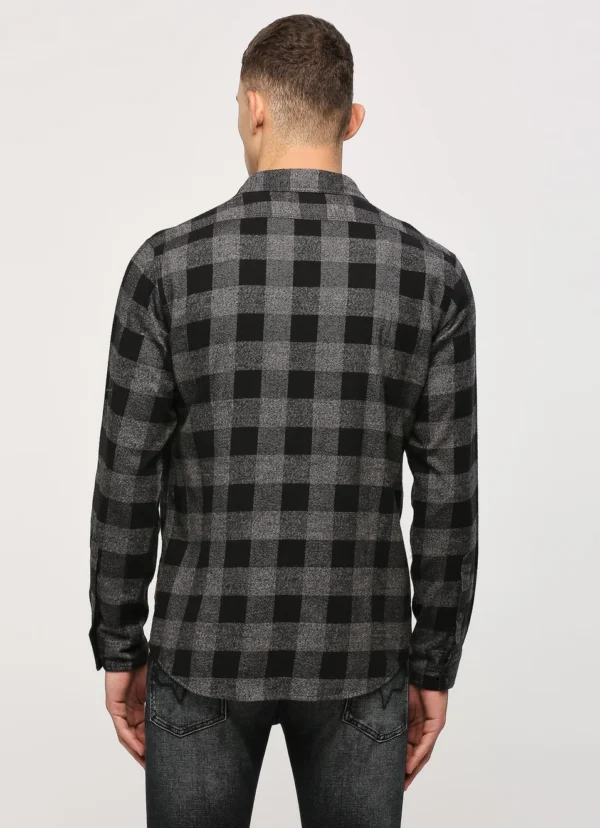 PEPE JEANS BLACK CHECKS LONG SLEEVE SHIRT - Image 4