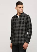 PEPE JEANS BLACK CHECKS LONG SLEEVE SHIRT - Image 5
