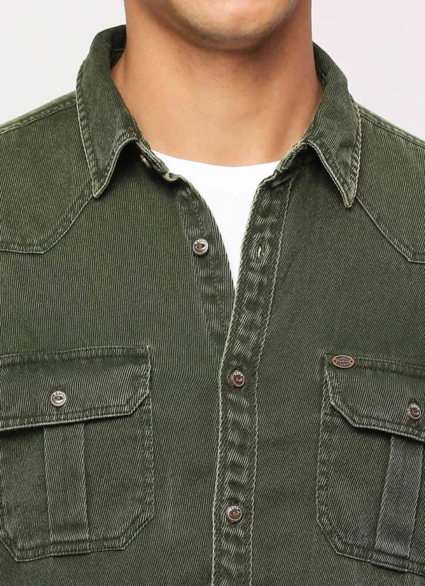 PEPE JEANS GREEN LONG SLEEVE SHIRT - Image 6