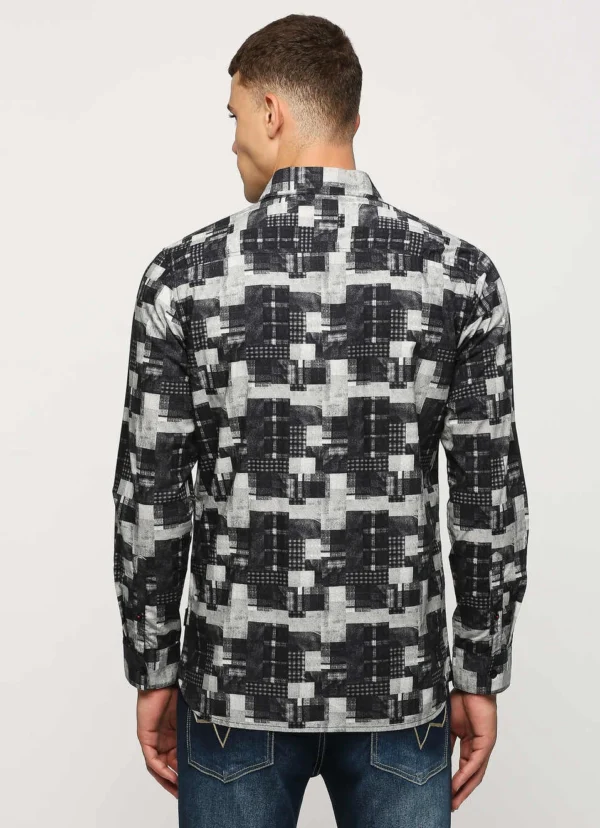 PEPE JEANS BLACK PRINTED FULL SLEEVE SHIRT - Image 7
