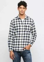 PEPE JEANS BLUE ALL OVER LEAF PRINTED LONG SLEEVE SHIRT - Image 2