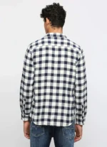 PEPE JEANS BLUE ALL OVER LEAF PRINTED LONG SLEEVE SHIRT - Image 3