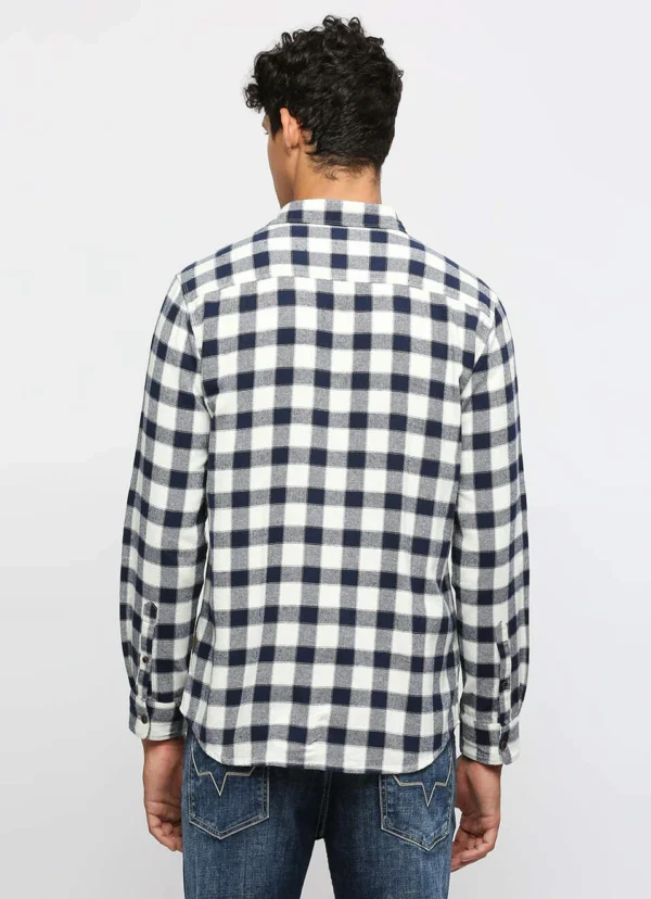 PEPE JEANS BLUE ALL OVER LEAF PRINTED LONG SLEEVE SHIRT - Image 3