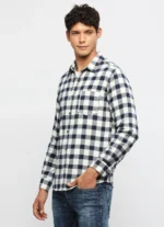PEPE JEANS BLUE ALL OVER LEAF PRINTED LONG SLEEVE SHIRT - Image 4