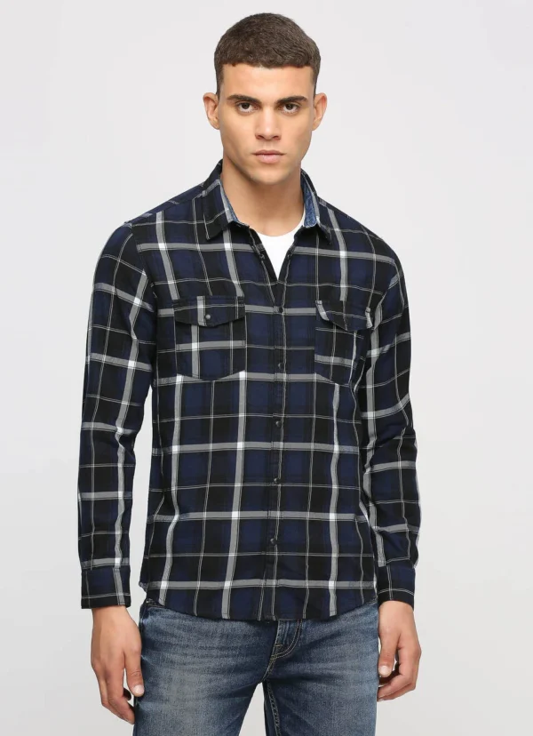 PEPE JEANS INDIGO CHECKS LONG SLEEVE SHIRT - Image 3