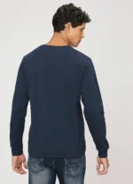 PEPE JEANS PRINTED FULL SLEEVE NAVY BLUE SWEATSHIRT - Image 3