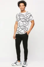 PEPE JEANS White  Print Casual Short Sleeves Round Neck Men Slim Fit T-Shirt - Image 7